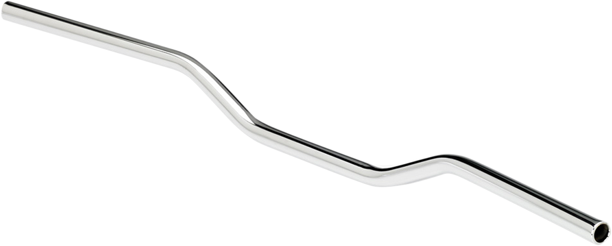 Chrome BILTWELL Tracker 7/8" handlebar for motorcycles, featuring a sleek, curved design and durable metal construction.