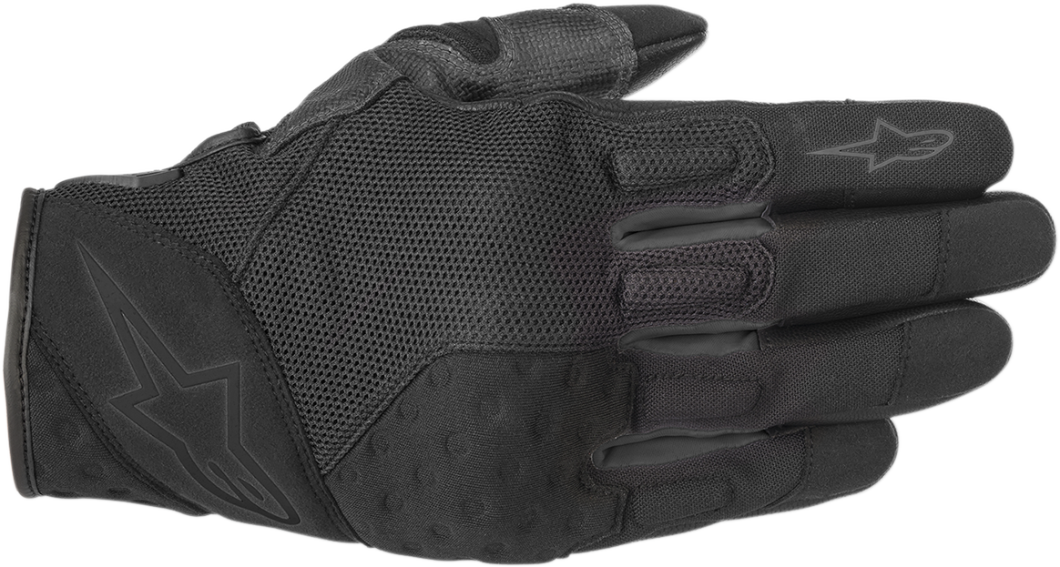 Black ALPINESTARS Crossland gloves in 2XL size, featuring durable motorcycle glove design with reinforced palms and adjustable wrist straps.