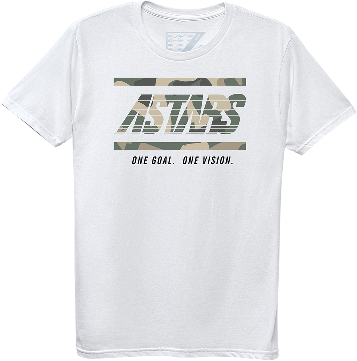 White Alpinestars Conceal T-Shirt in 2XL from Bill's Exhausts with a simple, clean design and crew neck style.