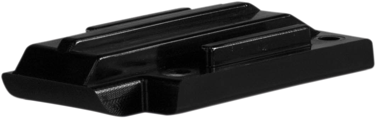 Black Acerbis Chain Guide Replacement Insert 2.0 for Honda, Kawasaki, Yamaha motorcycles, shown installed on a bike.