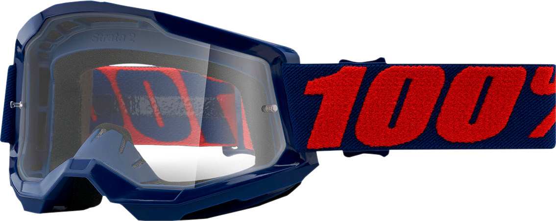 100% Strata 2 Goggles - Masego - Clear 50027-00008 - Howling Moto
