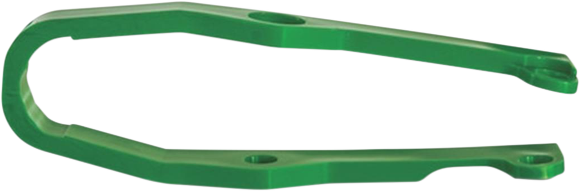 Green ACERBIS chain slider for Kawasaki motorcycles, designed to protect the bike's body and chain area.