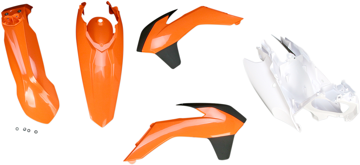 Acerbis OEM 2014 standard replacement body kit for motorcycles, featuring durable plastic body panels in black with brand decals.