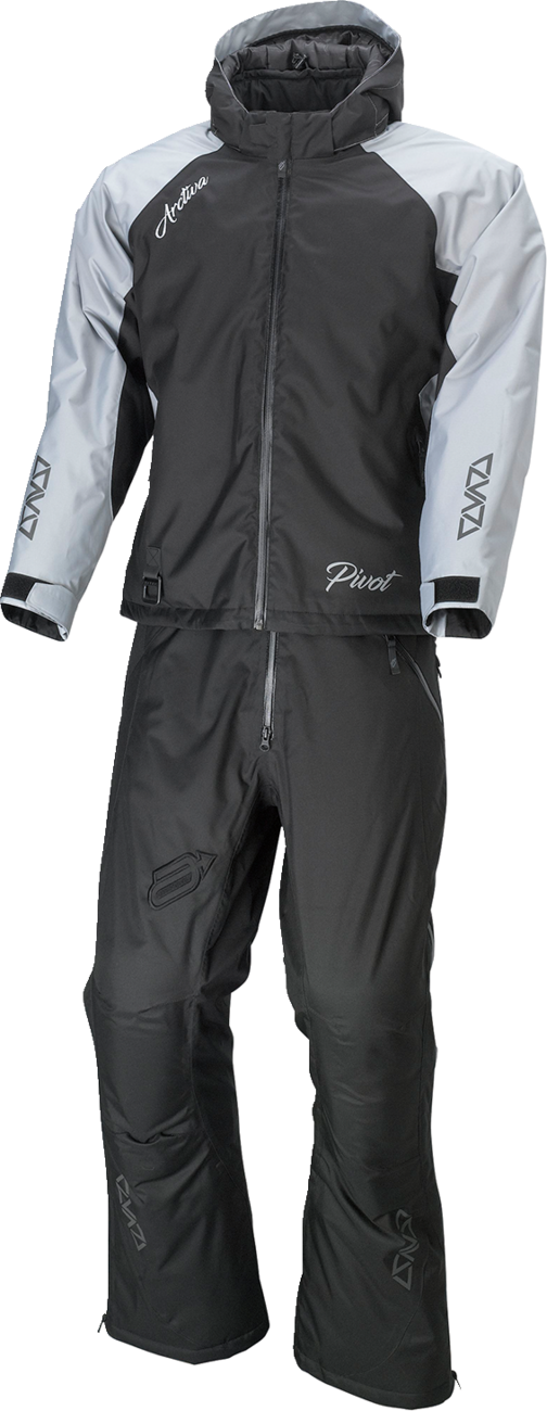 Gray Bill's Exhausts Women's Pivot 5 Hooded Jacket, large size, with front pockets and adjustable hood, outdoor jacket for women.