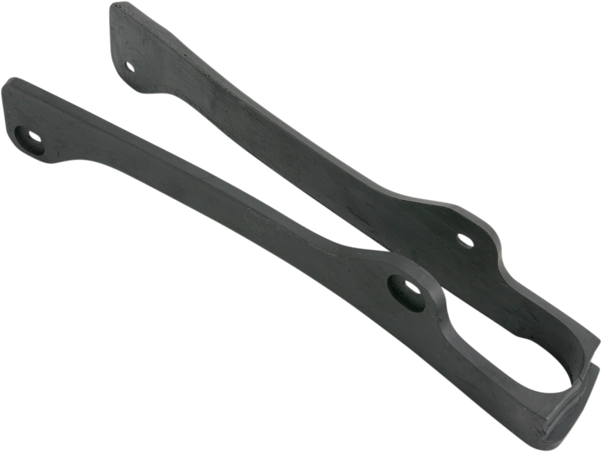 Black ACERBIS Chain Slider for Yamaha motorcycles, shown as a durable body replacement part with mounting details.