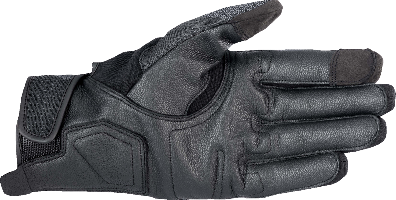 Alpinestars Morph Street Gloves in black, large size, featuring protective armor and breathable design for motorcycle riding.