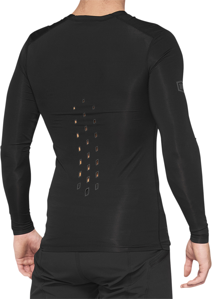 Black Bill's Exhausts 100% R-Core Concept long-sleeve jersey in large size, featuring the brand logo and sleek design.