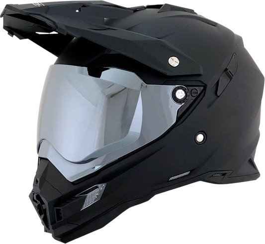 Silver mirror outer helmet shield for AFX FX-41DS helmet, featuring reflective finish and clear visibility.