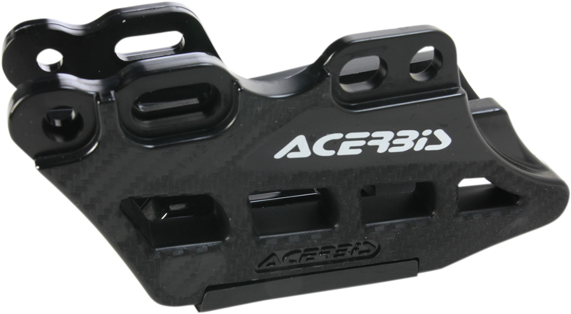 Acerbis complete chain guide block for Kawasaki motorcycles in black, showing the durable body and mounting points.