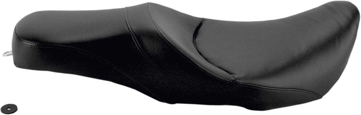 Black SADDLEMEN Pro Tour seat for FLH 1997-2007, featuring a sleek design and comfortable padding for Harley-Davidson motorcycles.