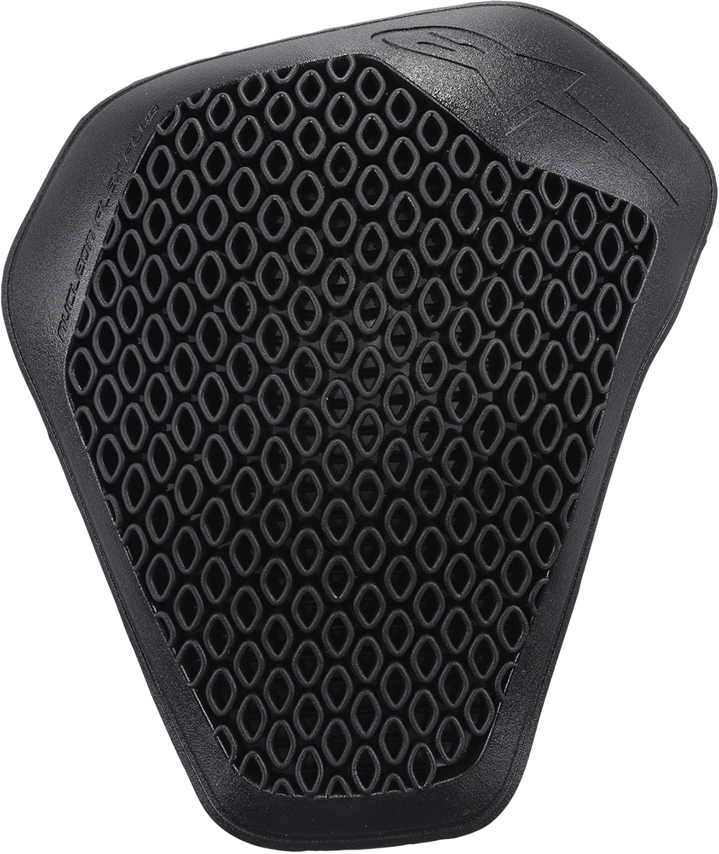 Alpinestars Nucleon Flex Plus small shoulder protectors in black protective gear for motorcycle safety.