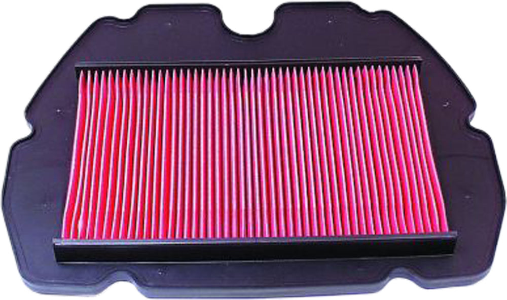 HIFLOFILTRO HFA1605 air filter for high-performance engines, showing the clean, pleated filter element with brand markings.