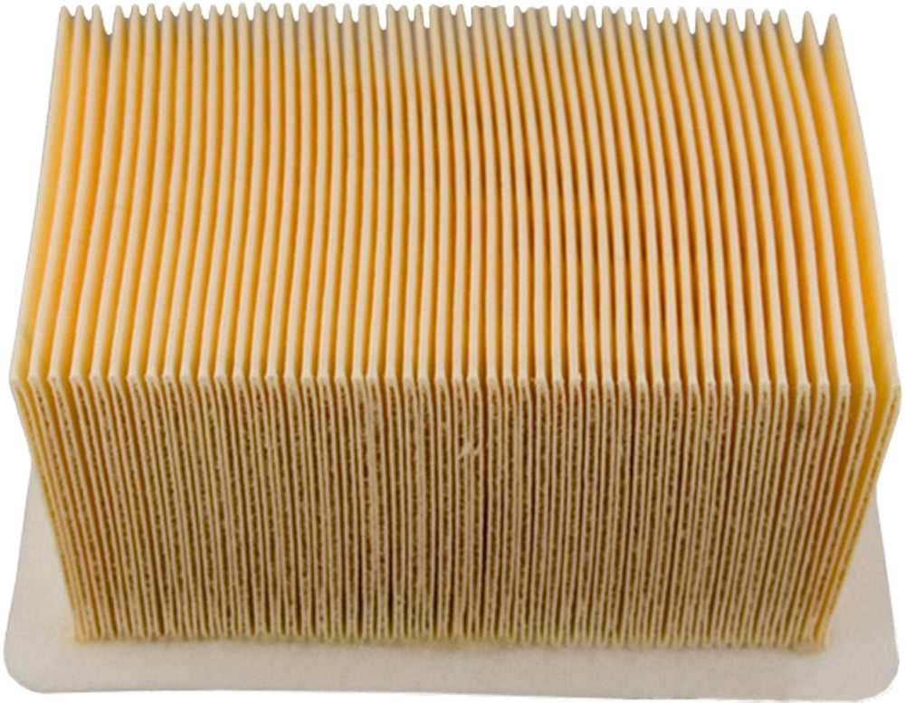 Hiflofiltro HFA7911 air filter for high-performance engines, showing the cylindrical filter with pleated paper media and rubber frame.