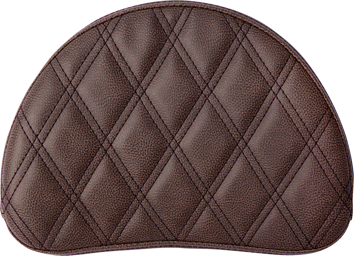 SADDLEMEN Sissy Bar Pad - Lattice Stitched - Brown 51345 - Howling Moto