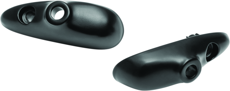 Kuryakyn front turn signal mounts for Harley Davidson Road Glide models, showing sleek mounting hardware on motorcycle fairing