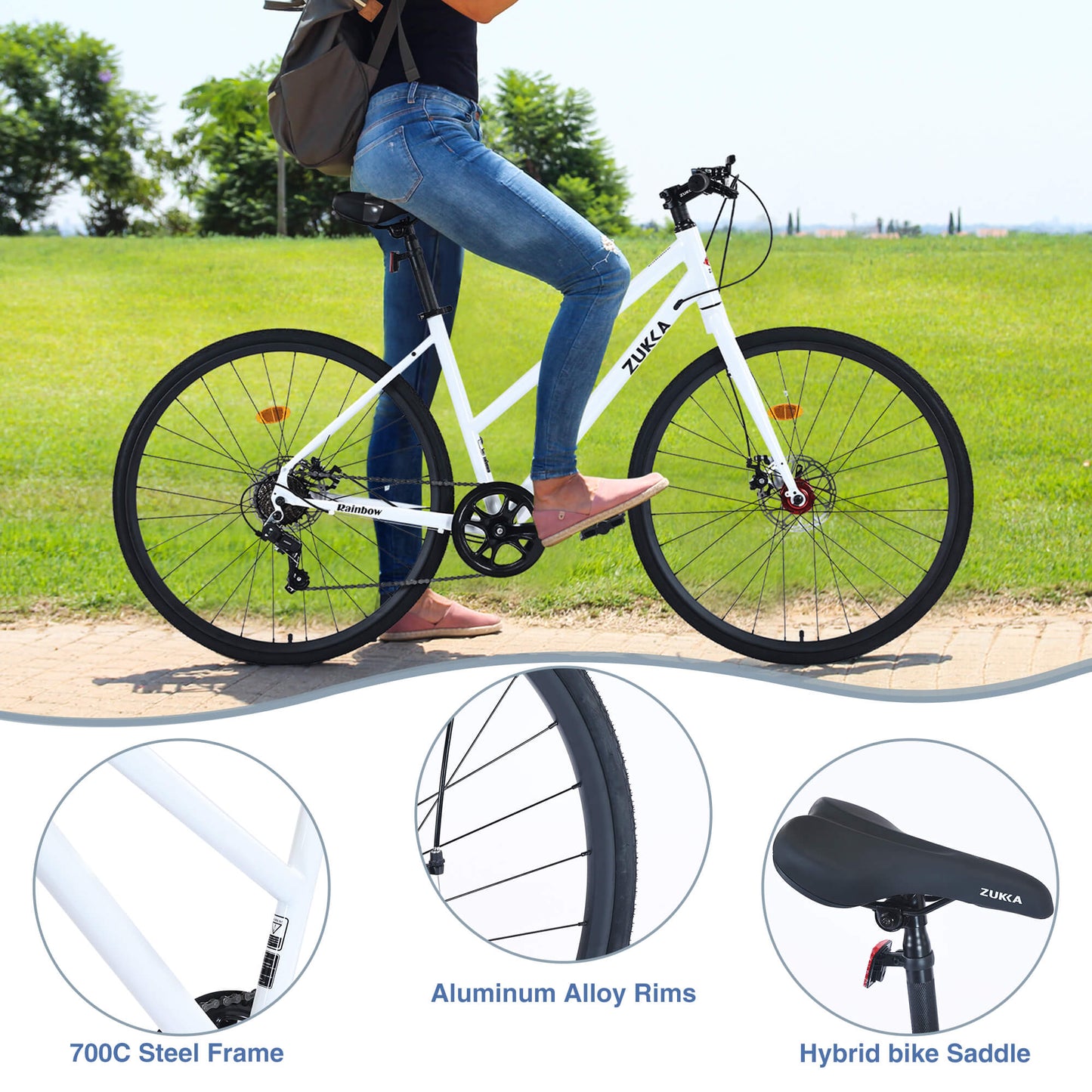 Hycline Zukka Slash 700x32C bicycle tire showing tread pattern and sidewall detail on a neutral background