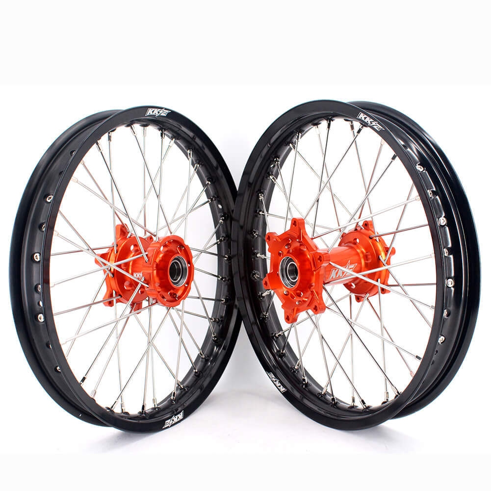 KKE 1.85*19 & 2.15*19 Flat Track Wheels for KTM EXC EXC-F EXC-W 125-530CC 2003-2024 Spoked Rims - Howling Moto