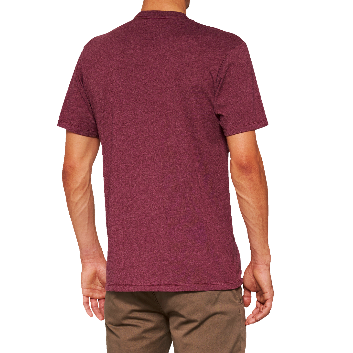 Maroon 100% Icon T-Shirt in XL size by Bill's Exhausts, featuring a simple graphic design on the front.