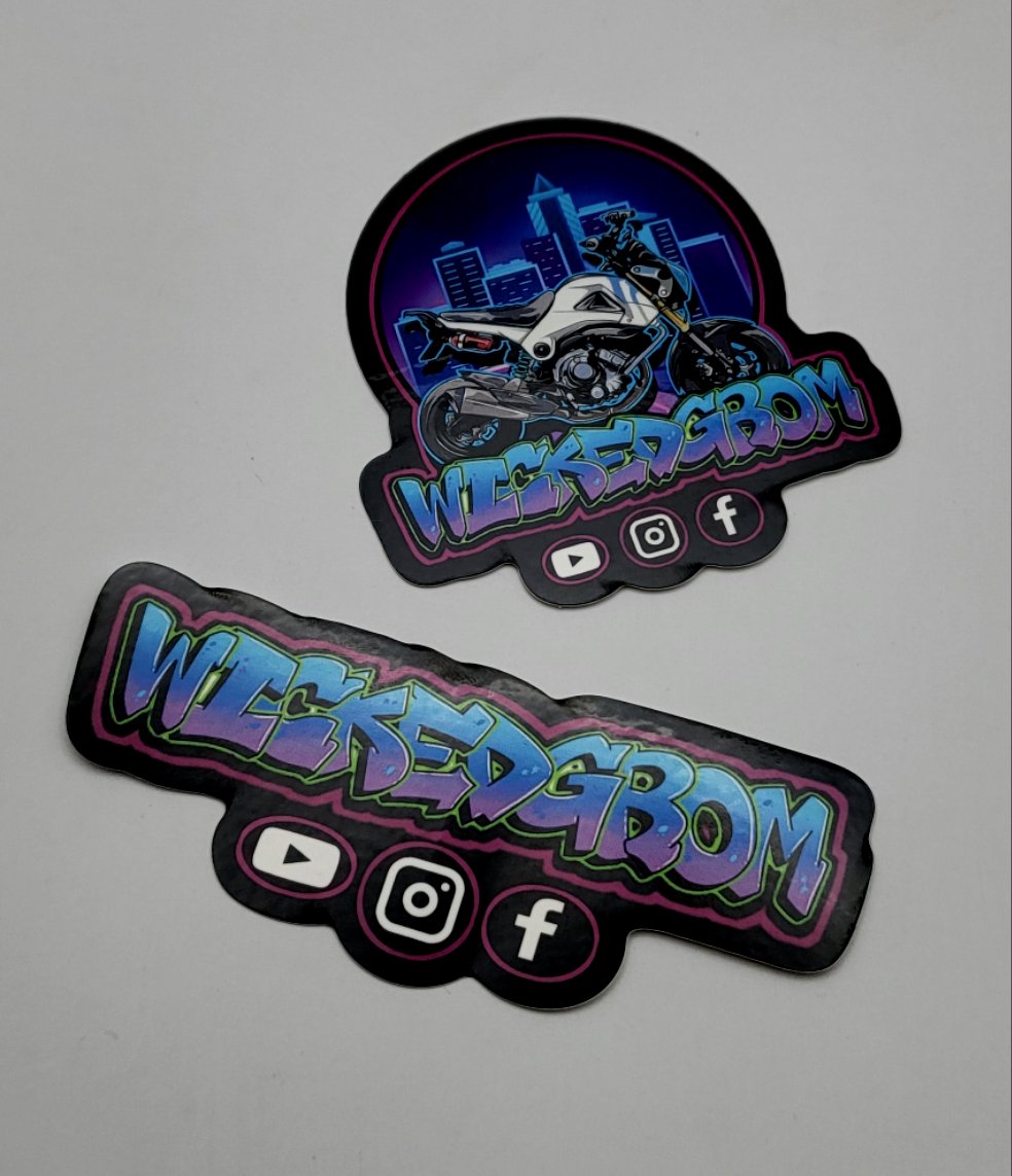 WickedGrom Sticker Pack - Howling Moto