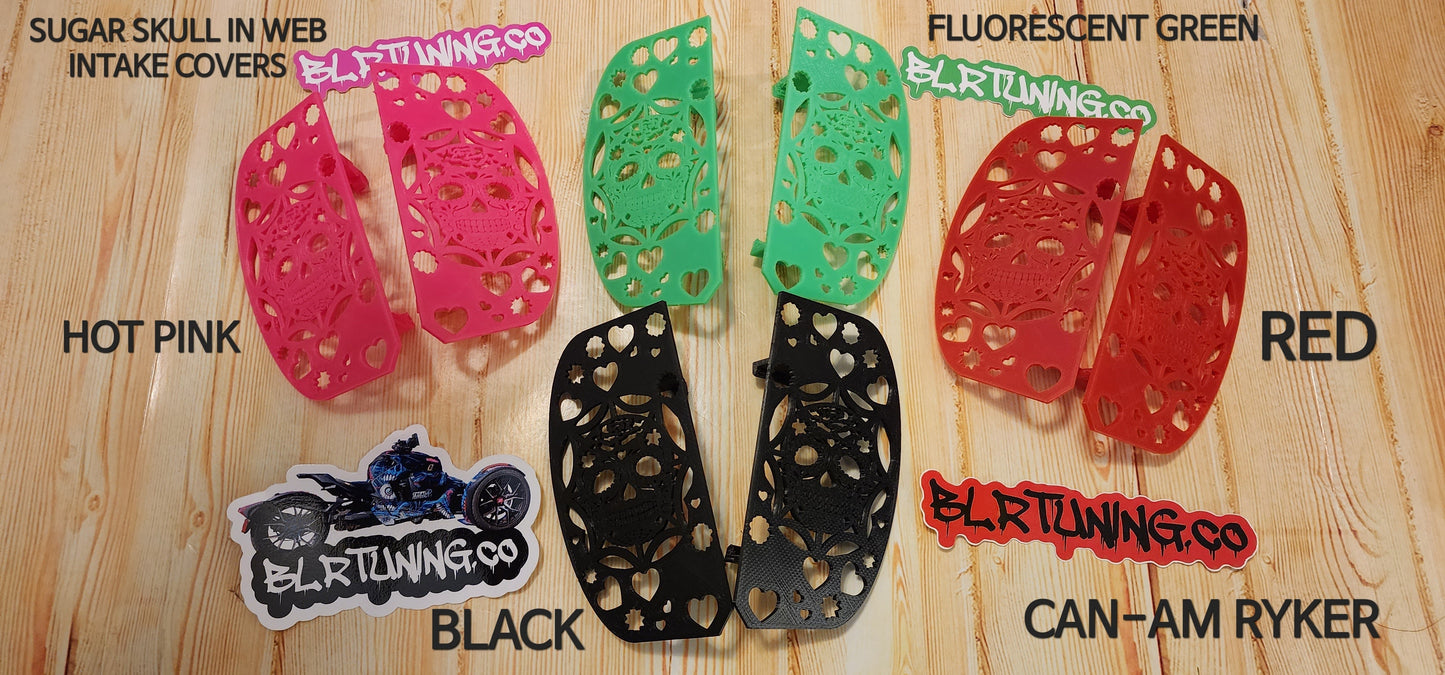 CAN-AM RYKER SUGAR SKULL IN WEB INTAKE COVERS - Howling Moto