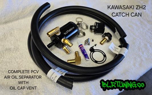KAWASAKI ZH2 AIR OIL SEPARATOR 3 PORT CATCH CAN - Howling Moto