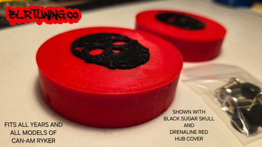 SUGAR SKULL FRONT HUB COVERS FOR CAN-AM RYKER SOLD AS A SET OF 2 - Howling Moto