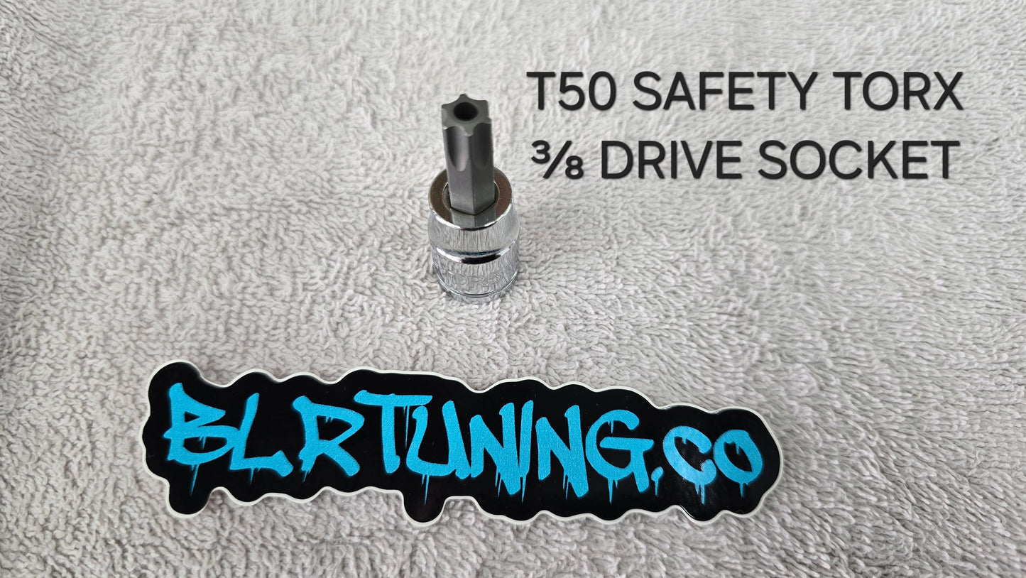 T50 SAFTEY TORX BIT 3/8 DRIVE SOCKET HEAVY DUTY T50S TR50 TT50 - Howling Moto