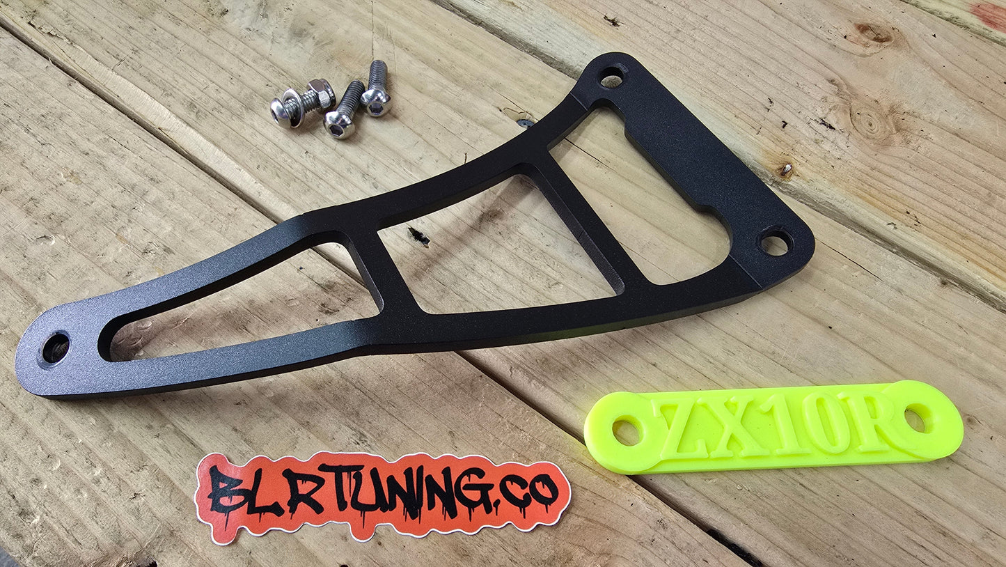KAWASAKI NINJA ZX-10R ZX-10RR ZX1000 REAR PEG DELETE BLOCK OFF PLATES AND EXHAUST HANGER KIT FITS 2011 - 2024 - Howling Moto