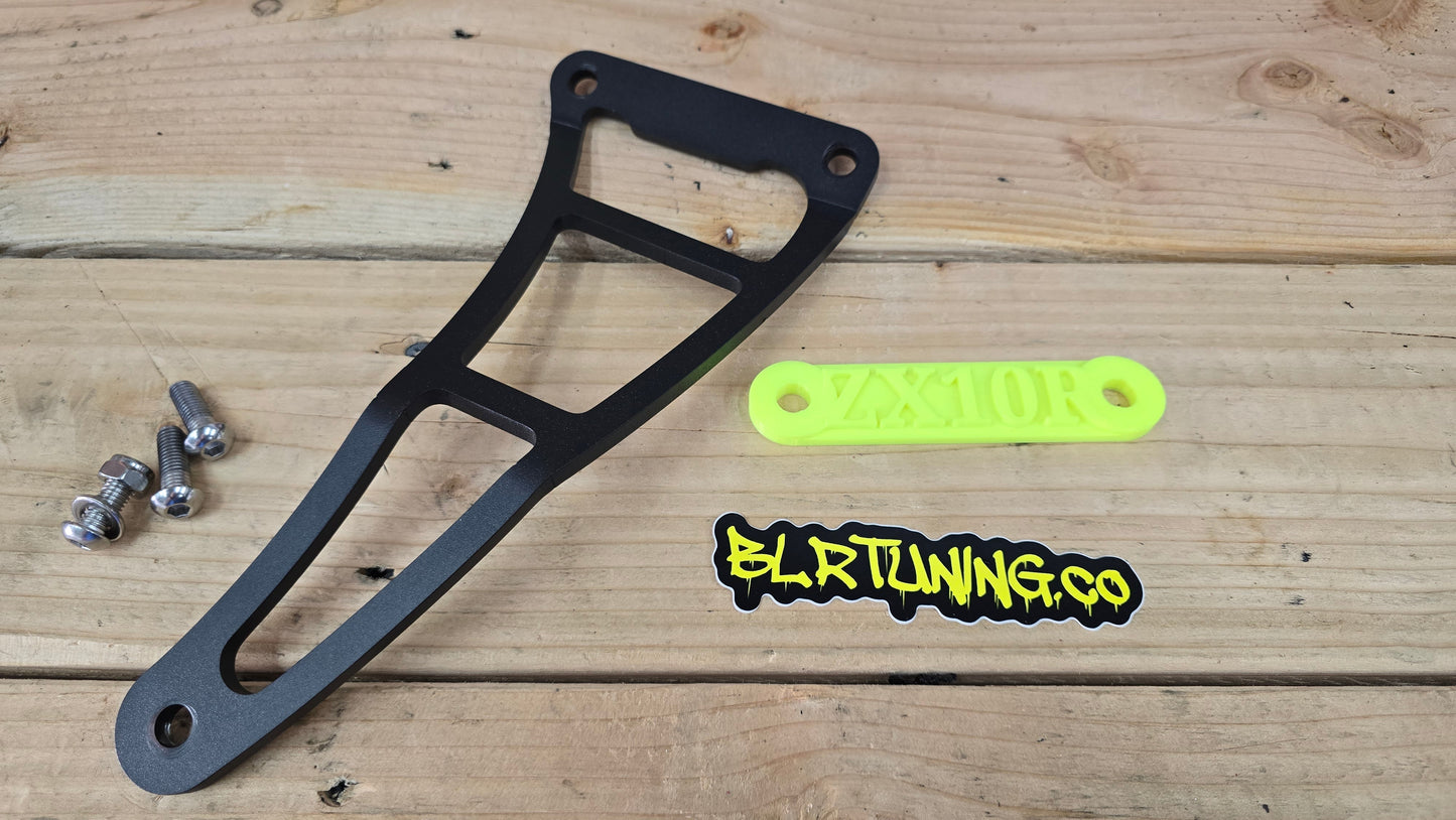 KAWASAKI NINJA ZX-10R ZX-10RR ZX1000 REAR PEG DELETE BLOCK OFF PLATES AND EXHAUST HANGER KIT FITS 2011 - 2024 - Howling Moto