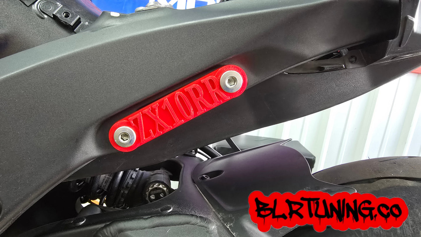 KAWASAKI NINJA ZX-10R ZX-10RR ZX1000 REAR PEG DELETE BLOCK OFF PLATES AND EXHAUST HANGER KIT FITS 2011 - 2024 - Howling Moto