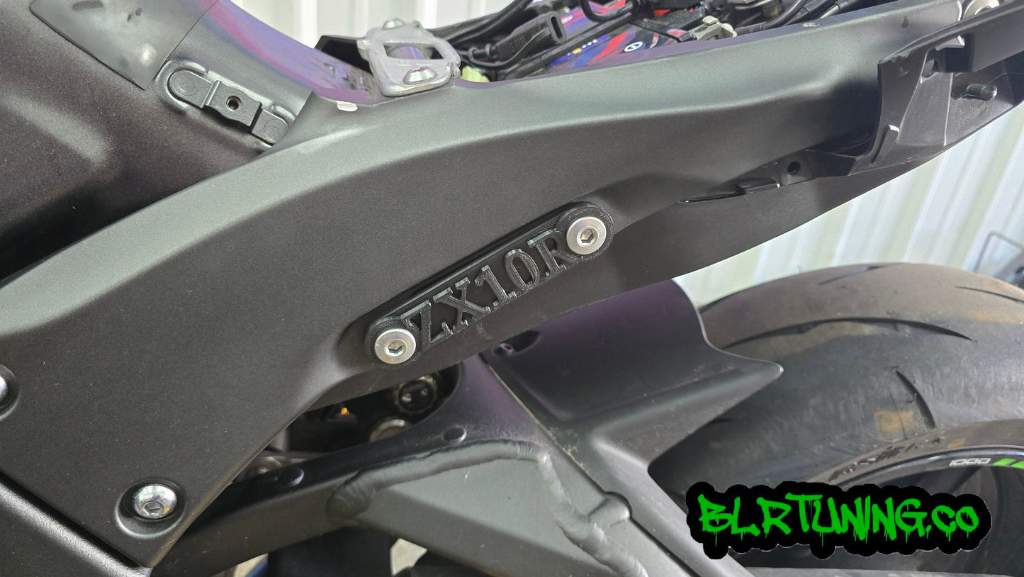 KAWASAKI NINJA ZX-10R ZX-10RR ZX1000 REAR PEG DELETE BLOCK OFF PLATES AND EXHAUST HANGER KIT FITS 2011 - 2024 - Howling Moto