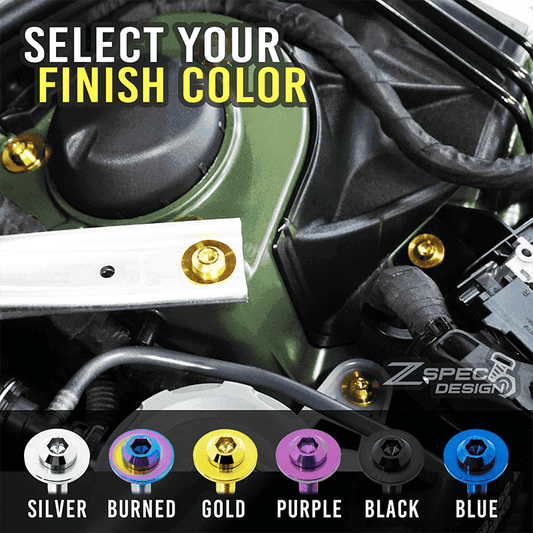 ZSPEC Seat-Rails Dress Up Fastener Kit for the GR Corolla, Front-Bolts, Titanium - Howling Moto