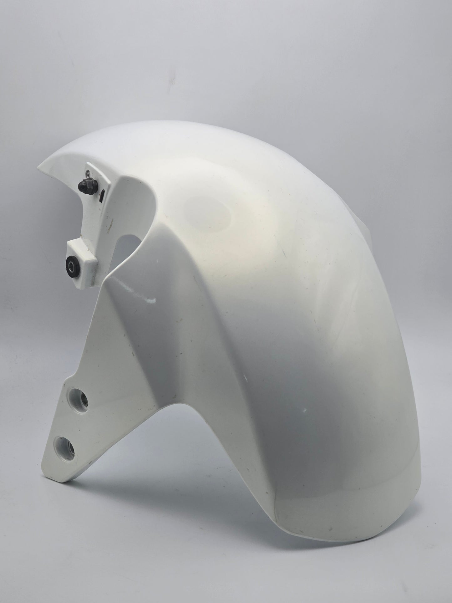 Used Honda Grom OEM front fender for 2014-2015 model, body part in black with mounting brackets visible.