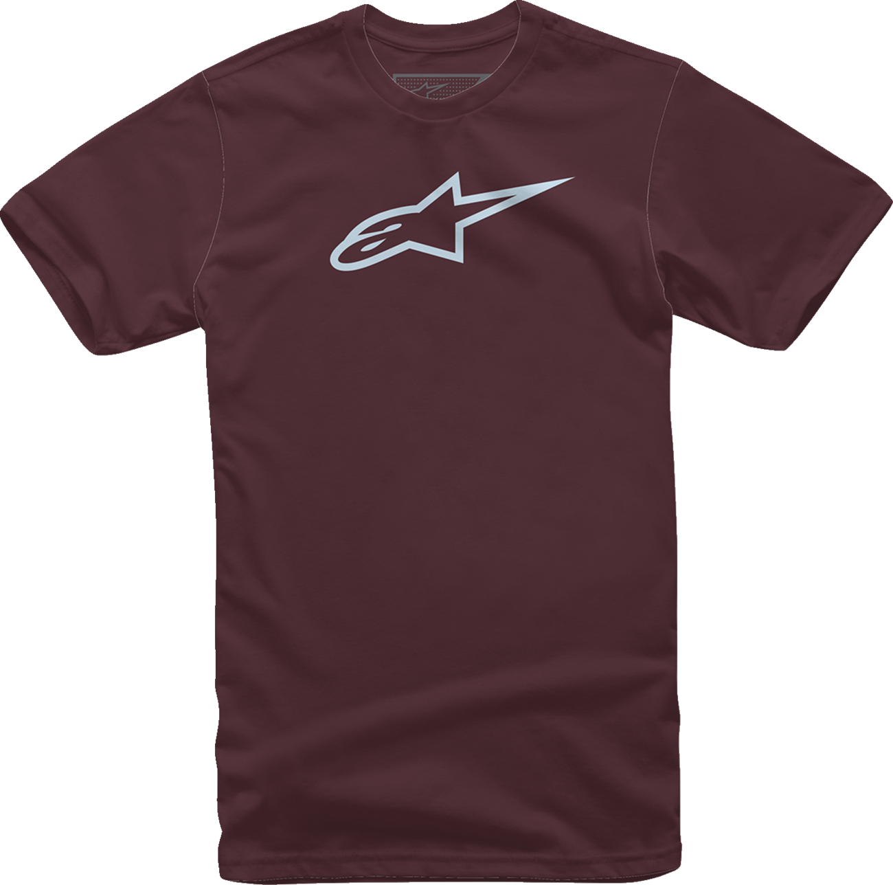 Maroon and mist-colored Alpinestars Ageless T-Shirt in 2XL, featuring a casual fit and brand logo on the front.