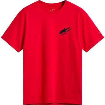Red ALPINESTARS Formulate CSF T-Shirt in 2XL with logo graphic, casual fit, displayed on a plain background.