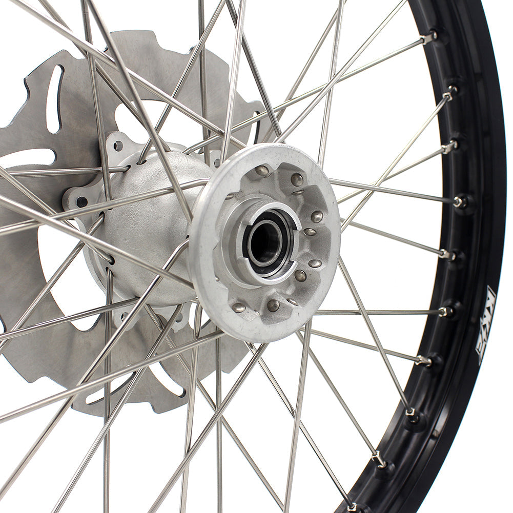 KKE 21 & 19 Casting MX Rims for Honda XR400R 96-04 XR600R 91-2000 240MM/220MM Disc Silver&Black - Howling Moto