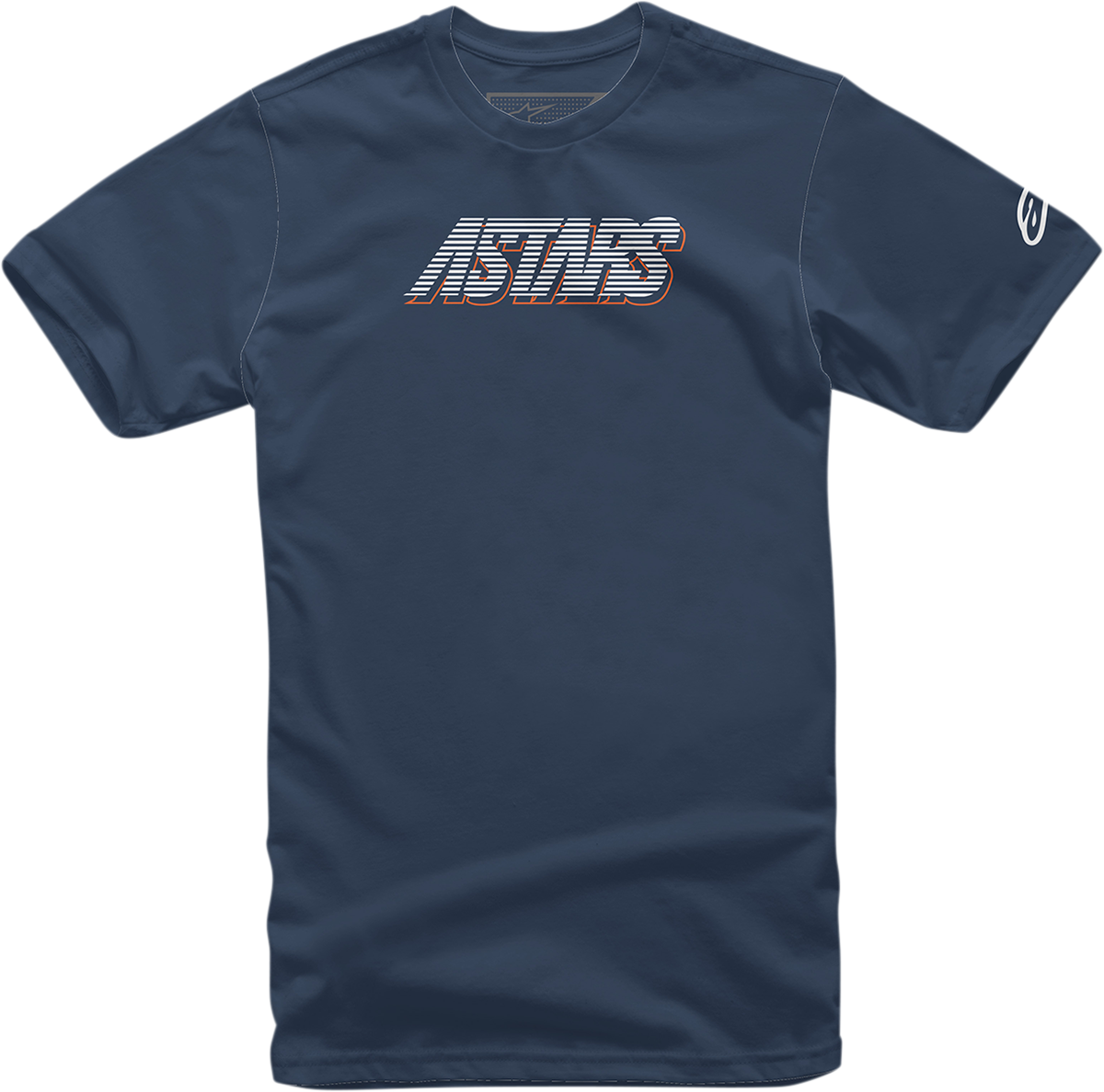 Alpinestars Lanes T-Shirt in navy color, size XL, featuring the Alpinestars logo and casual fit.