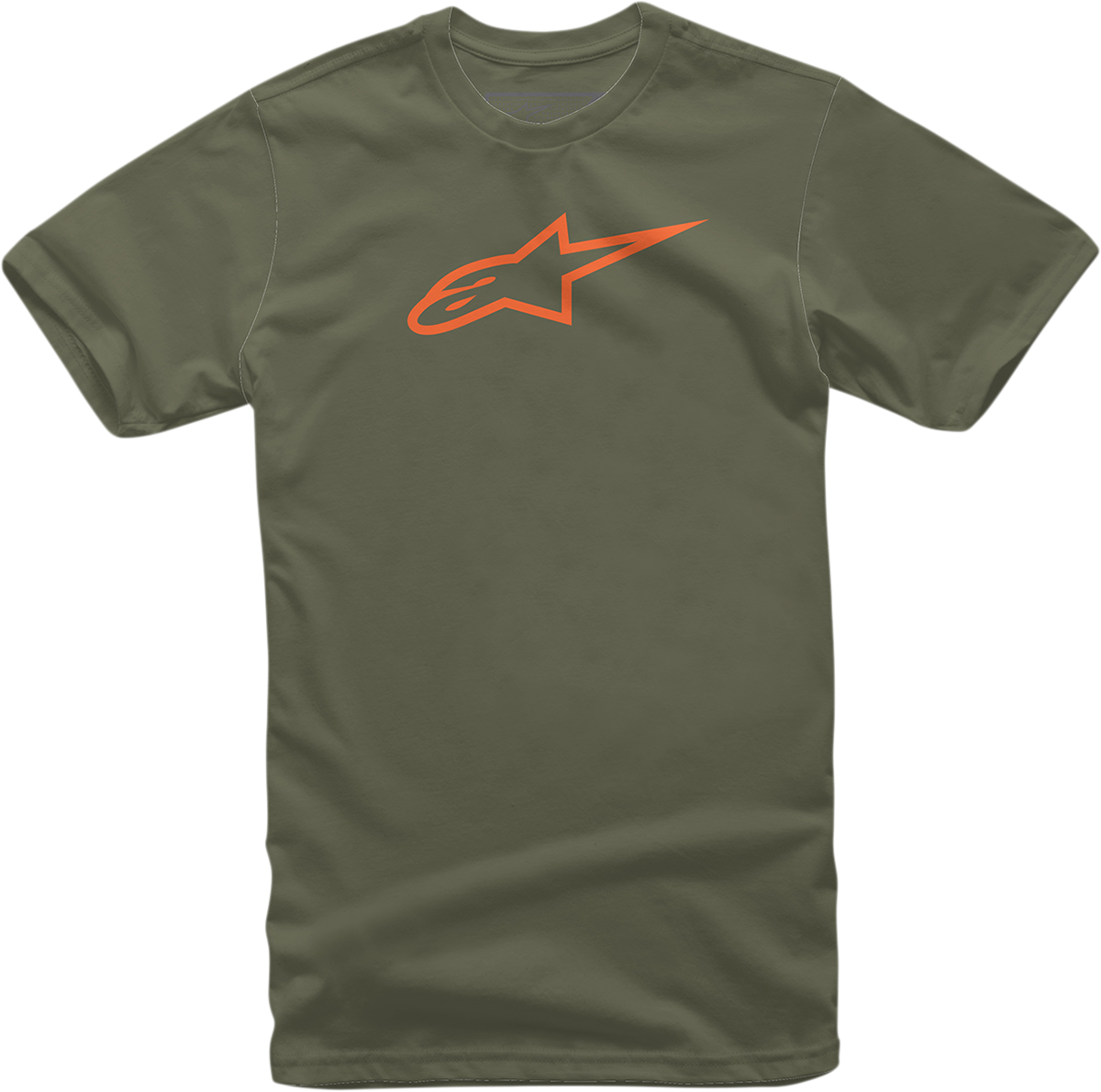 Alpinestars Ageless T-Shirt 2XL in military orange with front logo graphic, casual men's apparel.