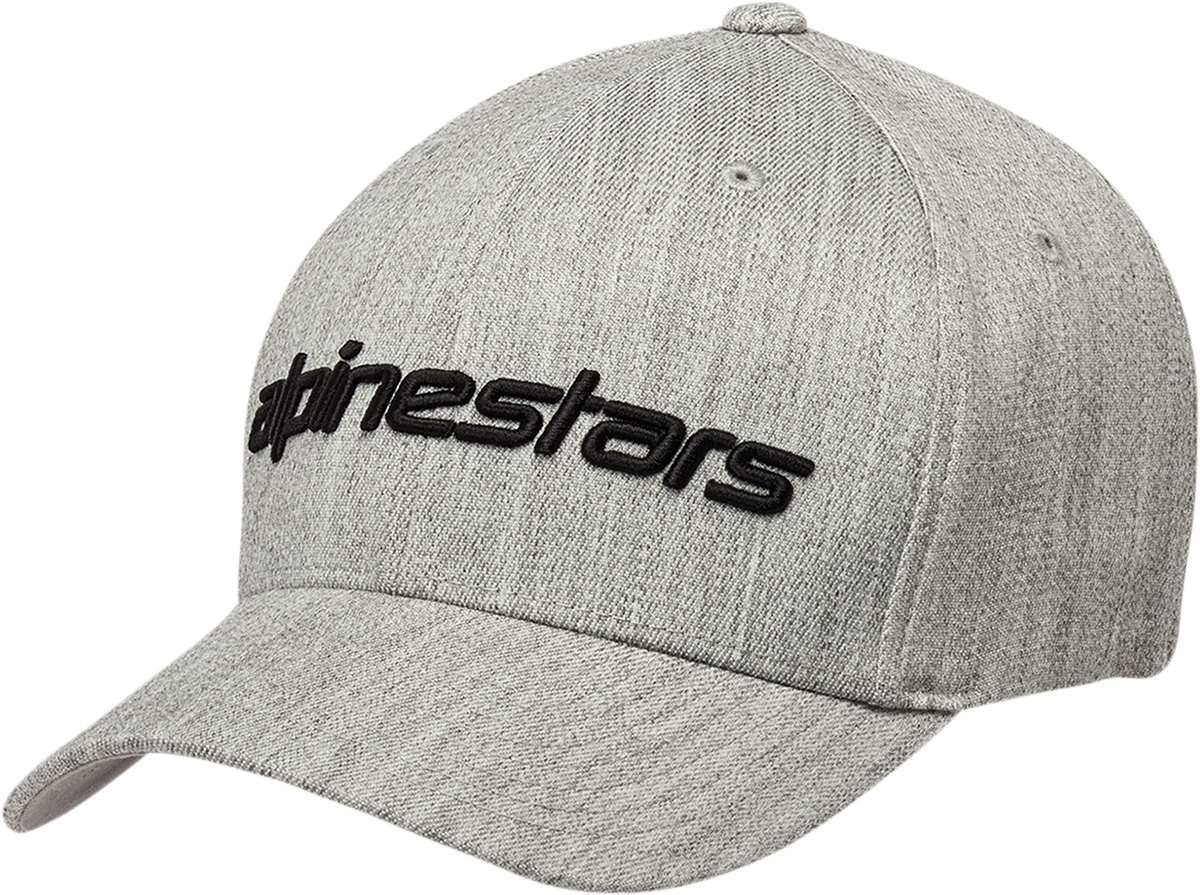 Alpinestars Linear Hat in Heather Gray and Black, small/medium size, casual sports cap with brand logo.