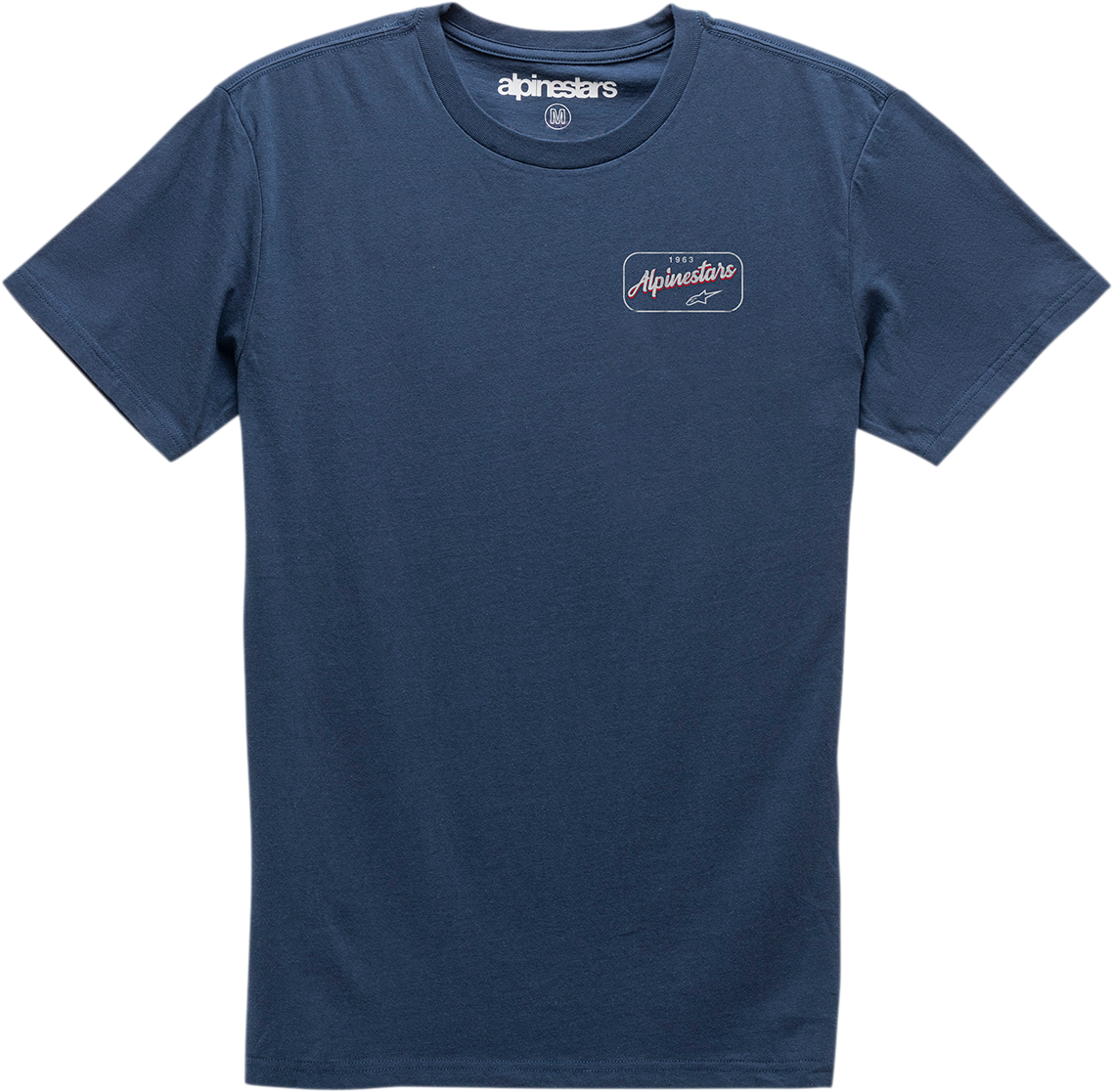Alpinestars Turnpike Premium Navy T-shirt in 2XL, made of 100% cotton with graphic design on front.