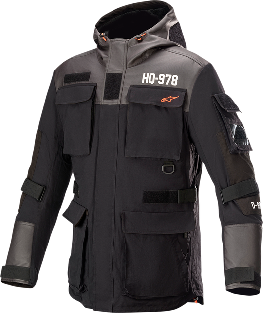 Alpinestars Daiji motorcycle jacket in black, 3XL, water-resistant textile with impact protectors and adjustable features.