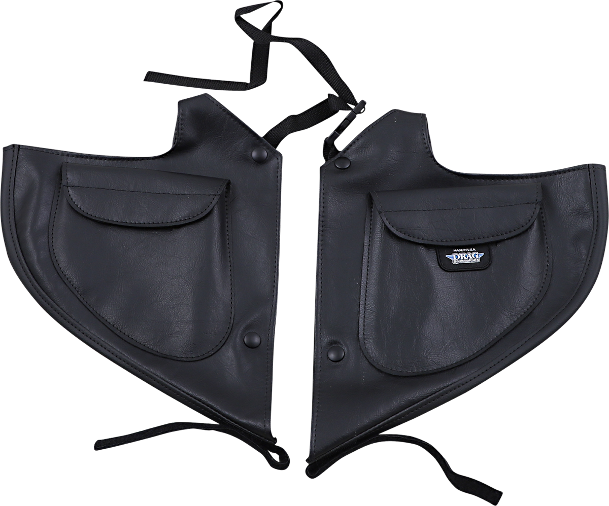 DRAG SPECIALTIES SEATS low profile plain seat for FLST and FXST motorcycles, shown in black with smooth surface.