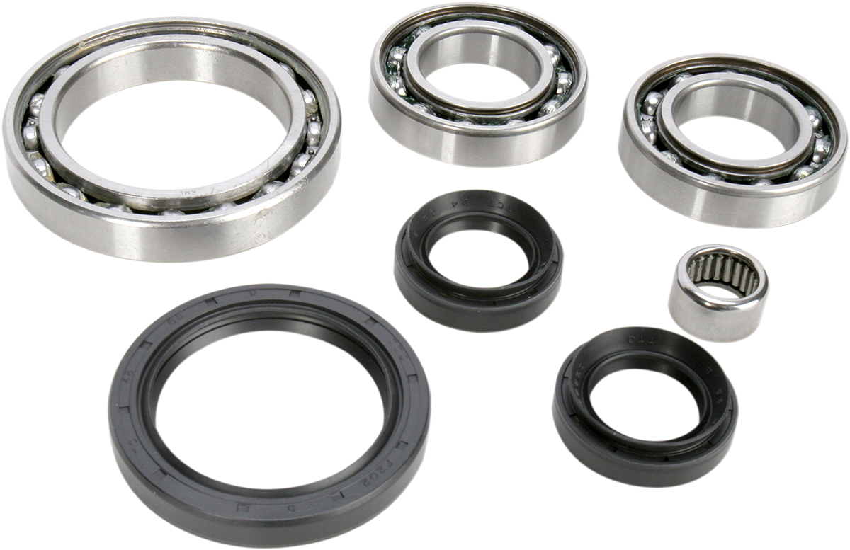 Moose Offroad Yamaha rear differential bearing and seal kit, includes bearings and seals for rear axle maintenance.