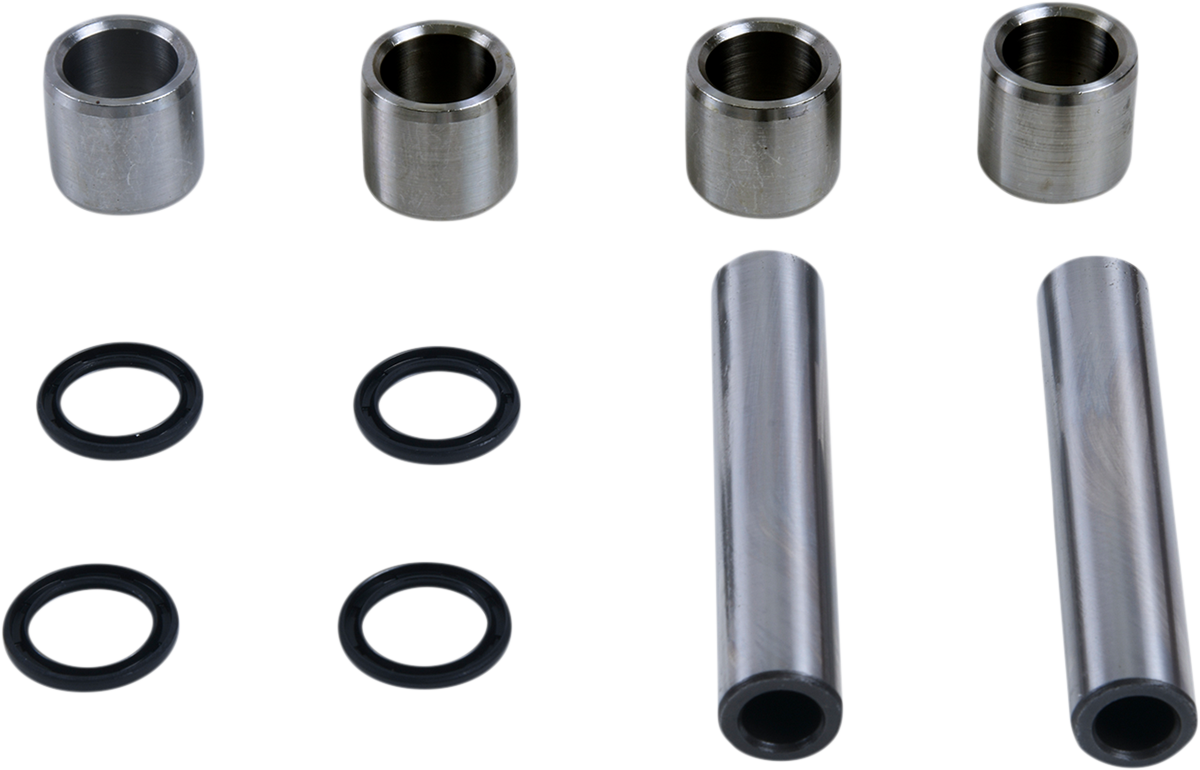 Moose Offroad rear suspension kit with independent A-arms and knuckles, showing assembled parts and hardware for off-road vehicles.