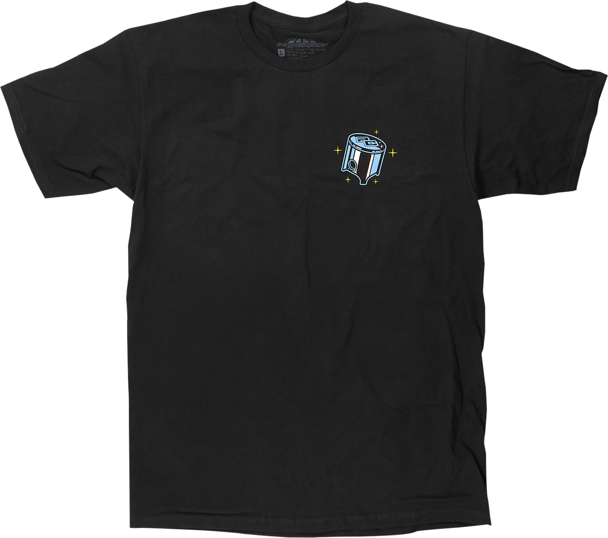 Black PRO CIRCUIT Piston T-Shirt in 2XL, showing the graphic design featuring the PRO CIRCUIT logo and piston illustration.