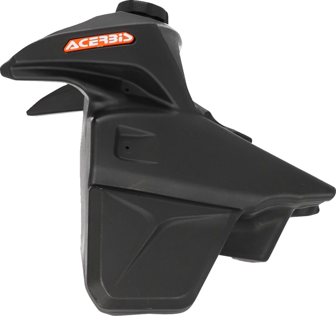 Black Acerbis fuel tank for KTM SX and SX-F 2023 motocross bikes, designed for durability and precise fit.