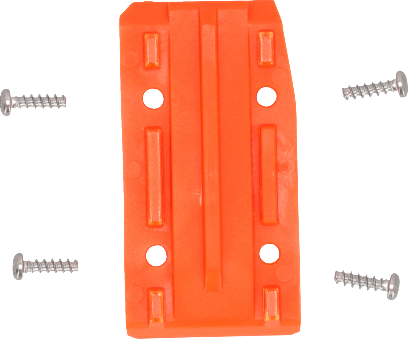 Orange ACERBIS chain guide replacement insert for KTM motorcycles, designed to protect and guide the chain efficiently.