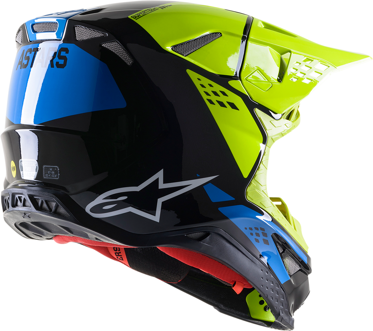 ALPINESTARS, Alpinestars Supertech M8 Helmet Factory Black/Yellow/Blue - XL 8302922-1578-XL