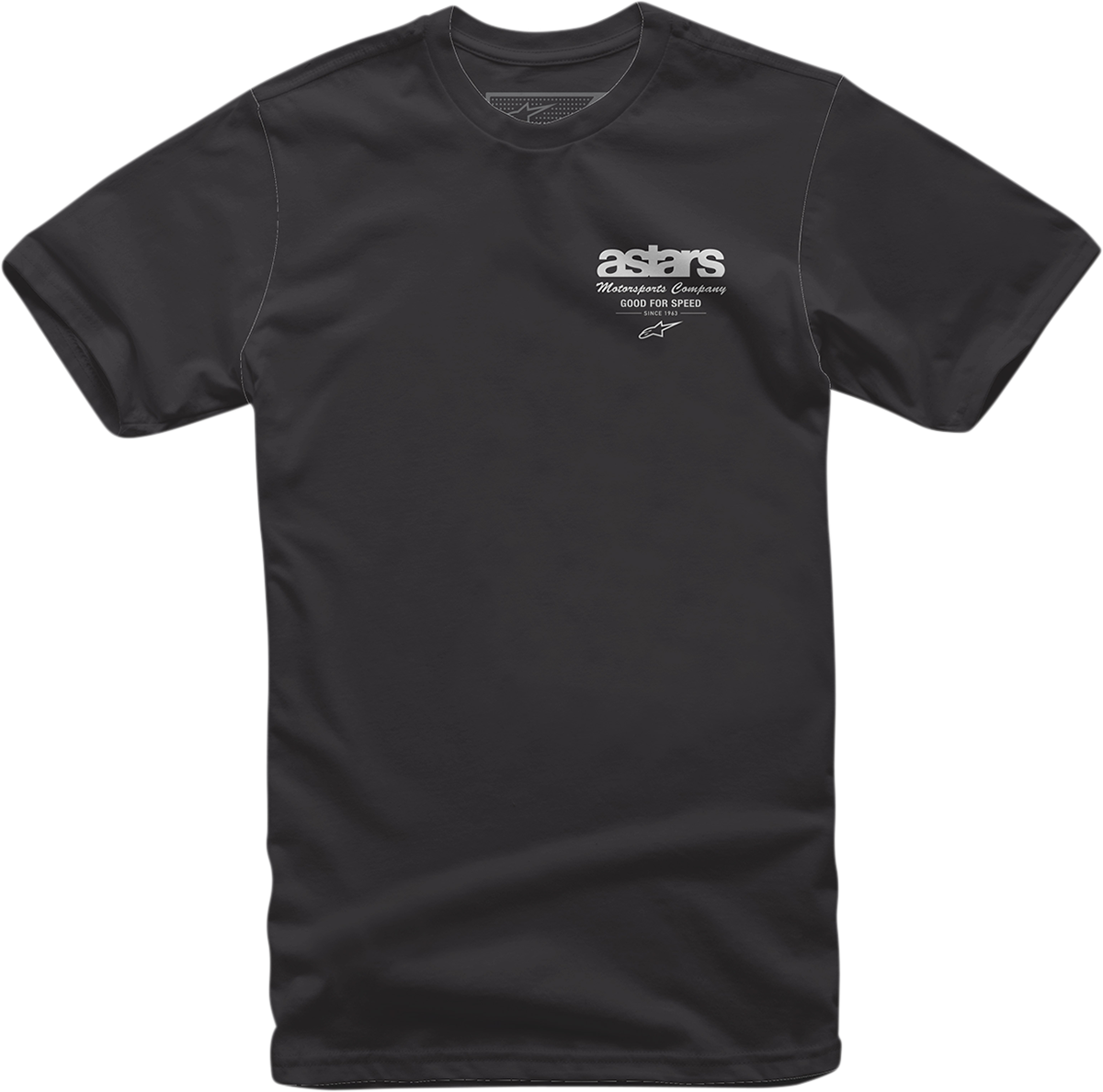 Alpinestars Sign Up T-Shirt in black, 2XL, featuring the ALPINESTARS logo on the front, casual fit for motorcycle and streetwear.