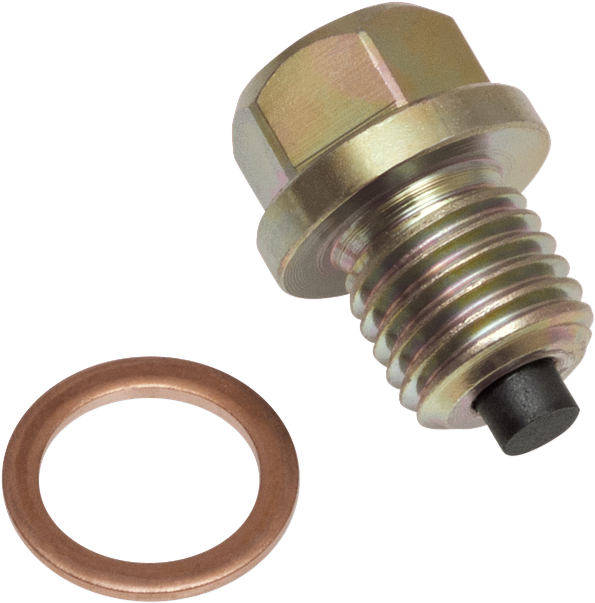 Bill's Exhausts SHOW CHROME Magnetic Oil Drain Plug 5-302 for engine, with chrome finish and magnetic tip for secure oil drainage.